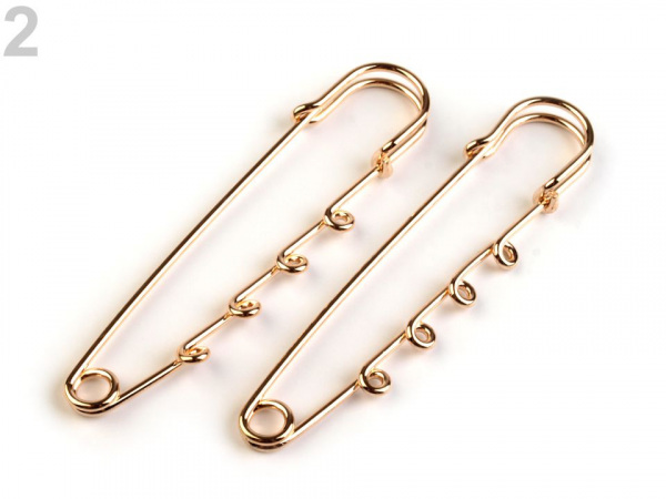 Ozdobný spínací špendlík s očky