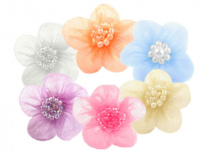 Skřipec do vlasů s květem