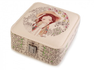 Malá šperkovnice s potiskem 6x14x14 cm