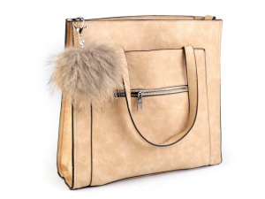 Kožešinová bambule na kabelku s karabinou z mývalovce