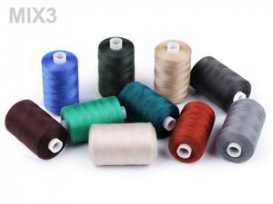 Polyesterové nitě pro overlocky i klasické šití návin 1000 m PES 40/2 James