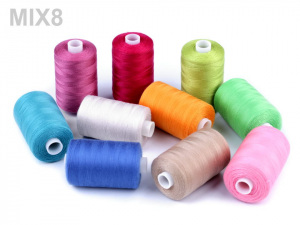 Polyesterové nitě pro overlocky i klasické šití návin 1000 m PES 40/2 James