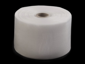 Záclonovka šíře 80 mm s poutky k navlečení na tyč; tužkové řasení