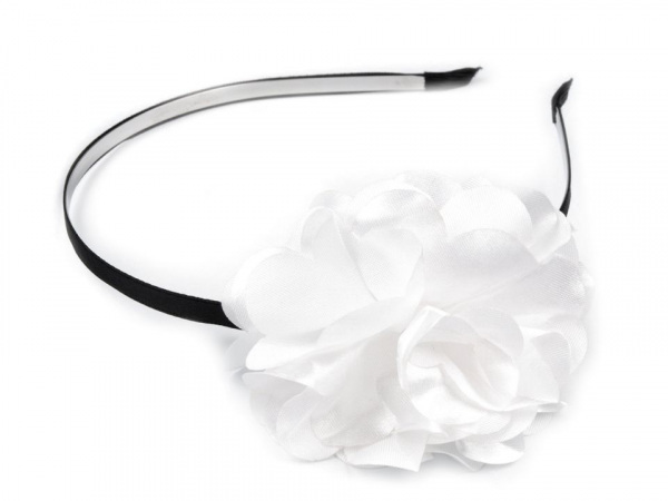 Kovová čelenka do vlasů s květem