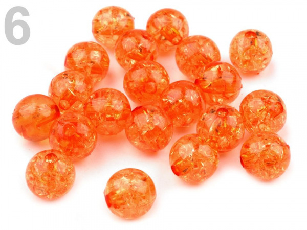 Plastové korálky kraklované Ø10 mm