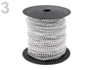 Perlový vánoční řetěz Ø3 mm