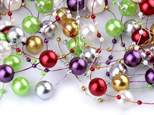 Perly na silonu Ø12 mm délka 130 cm