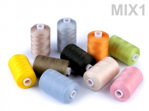 Polyesterové nitě pro overlocky i klasické šití návin 1000 m PES 40/2 James