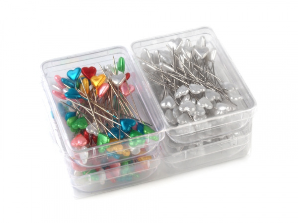 Ozdobné špendlíky délka 55 mm srdce