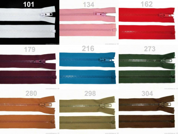 Kostěný zip No 5 délka 50 cm bundový