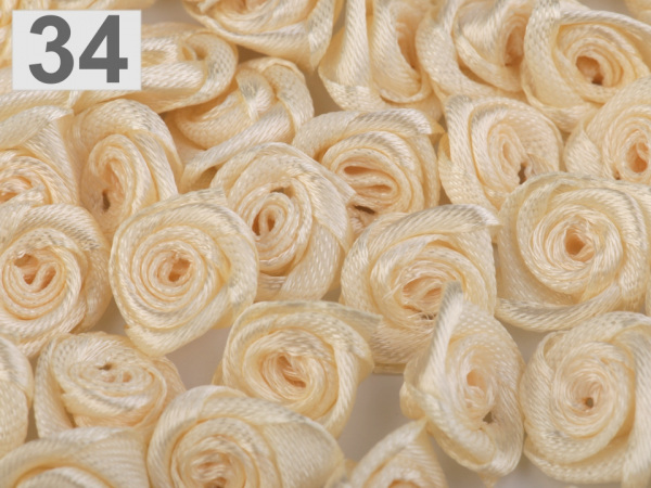 Saténová růže Ø13-15 mm 2. jakost