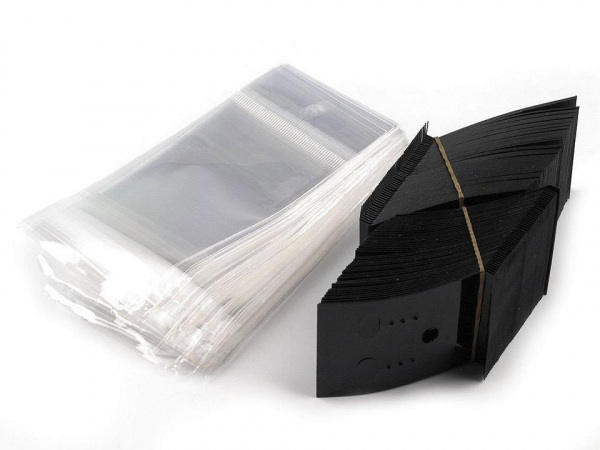 Karta na náušnice s visačkou a sáčkem 40x50 mm