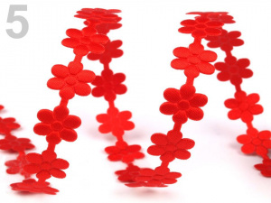 Saténový prýmek šíře 10 mm květ