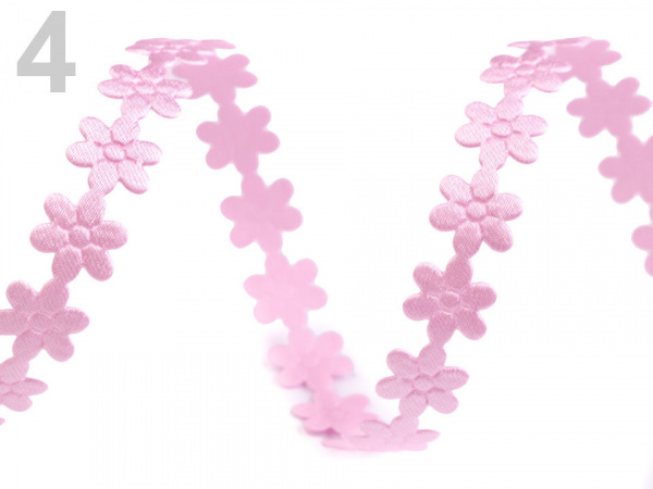 Saténový prýmek šíře 10 mm květ