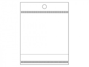 PP sáček s lepicí klopou a závěsem 7x9 cm