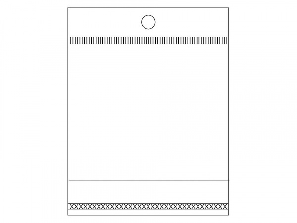 PP sáček s lepicí klopou a závěsem 7x9 cm