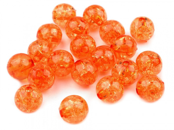 Plastové korálky kraklované Ø10 mm