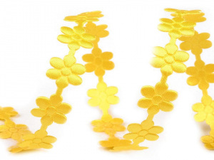 Saténový prýmek šíře 10 mm květ