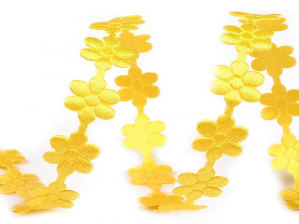 Saténový prýmek šíře 10 mm květ