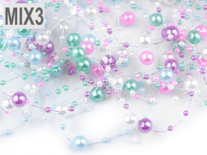 Perly na silonu Ø7 mm délka 130 cm