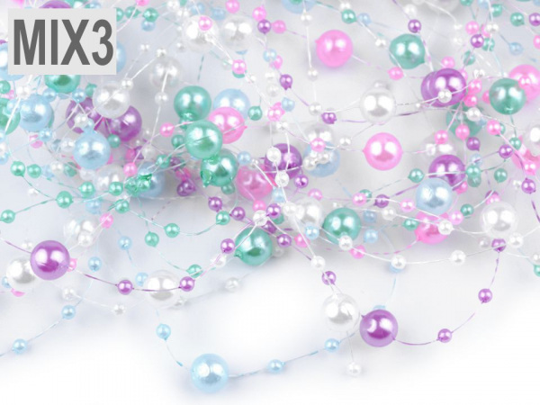 Perly na silonu Ø7 mm délka 130 cm