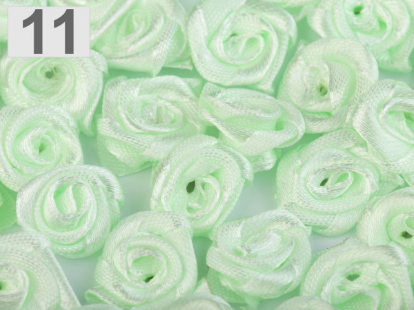 Saténová růže Ø13-15 mm 2. jakost