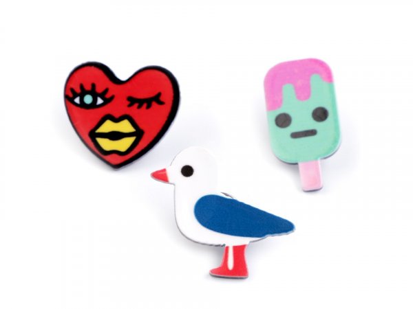 Brož / odznak sada 3 ks