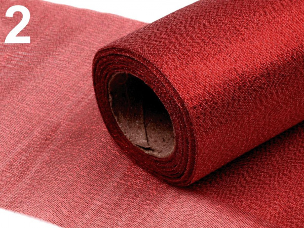 Řezaná stuha šíře 15 cm s lurexem