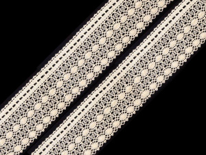 Bavlněná krajka šíře 50 mm paličkovaná