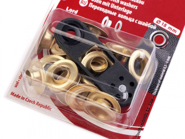 Průchodky s podložkou vnitřní Ø8 mm / vnější Ø18 mm