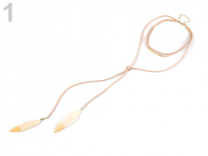 Náhrdelník choker / obojek s pírky