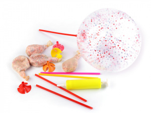 Nafukovací balónky s kuličkami a pumpičkou