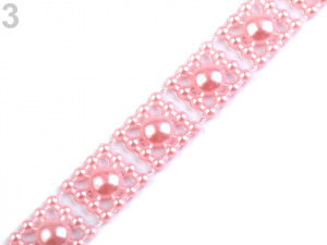 Borta s perlami - půlperle šíře 9 mm