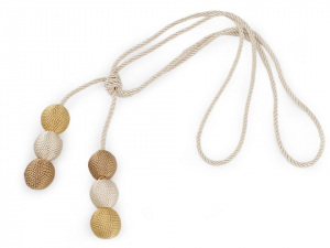 Dekorační úvaz / šňůra na závěsy - bambule
