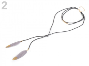 Náhrdelník choker / obojek s pírky