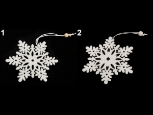 Dřevěná dekorace vločka