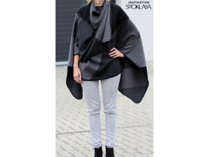 Oboustranné pončo / pléd 130x145 cm