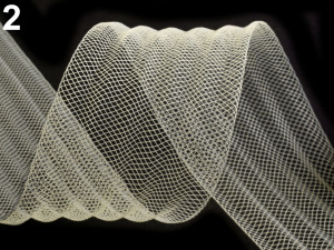 Modistická krinolína na vyztužení šatů a výrobu fascinátorů vlnitá šíře 4,5 cm