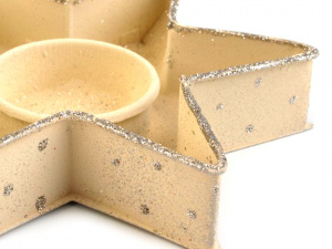 Kovový svícen hvězda Ø13 cm