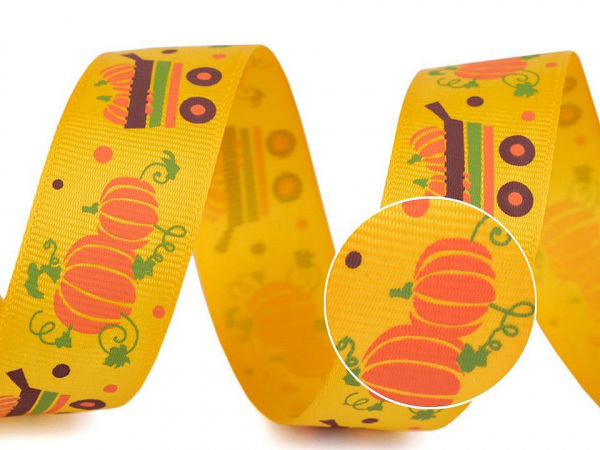 Rypsová stuha halloween šíře 25 mm