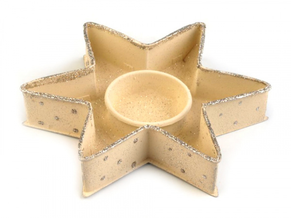 Kovový svícen hvězda Ø13 cm