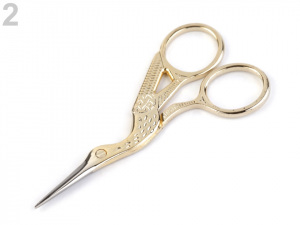 Nůžky vyšívací čáp délka 9 cm