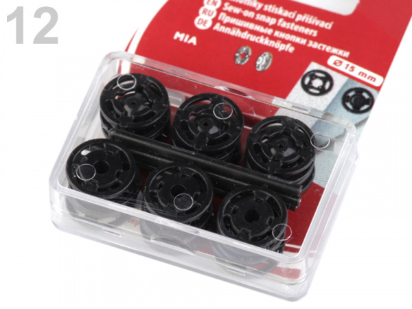 Plastové patentky / stiskací knoflíky Ø7-15 mm