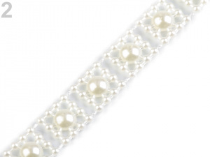 Borta s perlami - půlperle šíře 9 mm