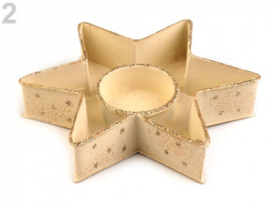 Kovový svícen hvězda Ø13 cm