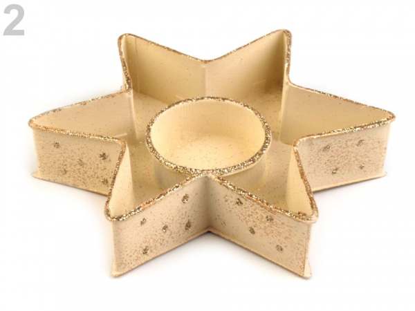 Kovový svícen hvězda Ø13 cm