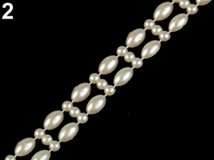 Borta s perlami šíře 10 mm