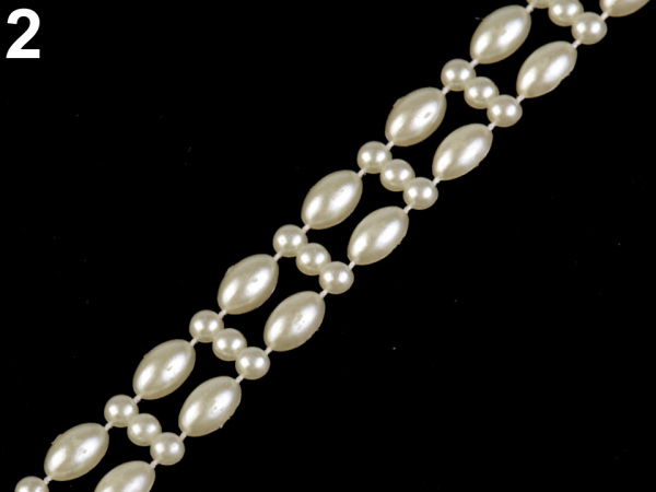 Borta s perlami šíře 10 mm