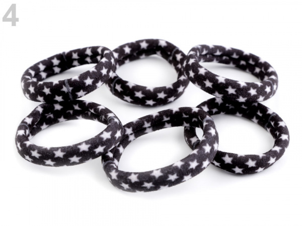 Gumičky do vlasů army, krajka, hvězdy, proužky, pepito