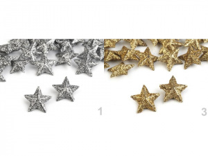 Vánoční hvězdy s glitry Ø20 mm